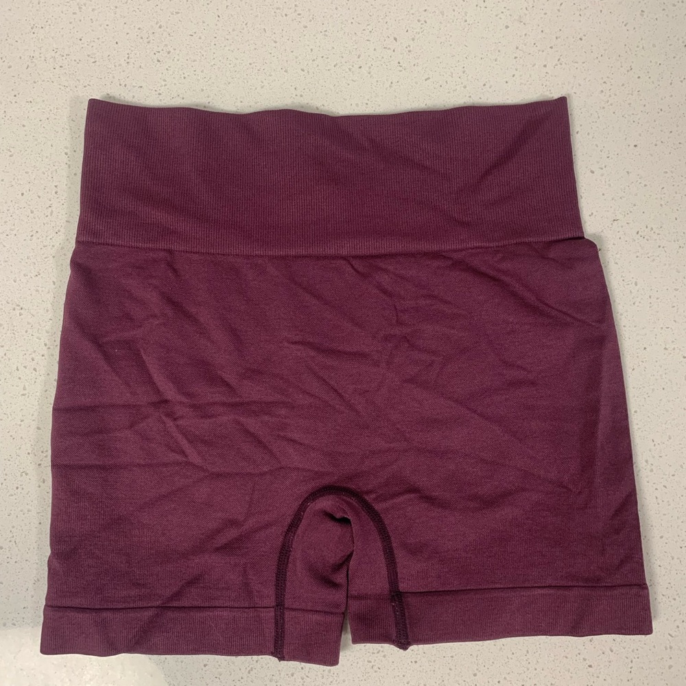 Dark purple workout shorts